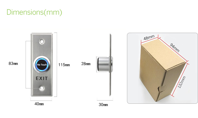 Infrared sensor access control system button-EB-115SS (Outdoor)