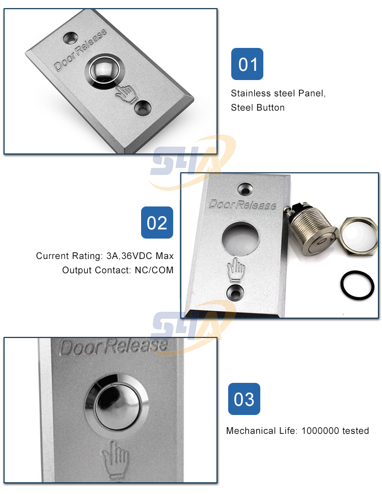 small Aluminium Exit Button- EB-14