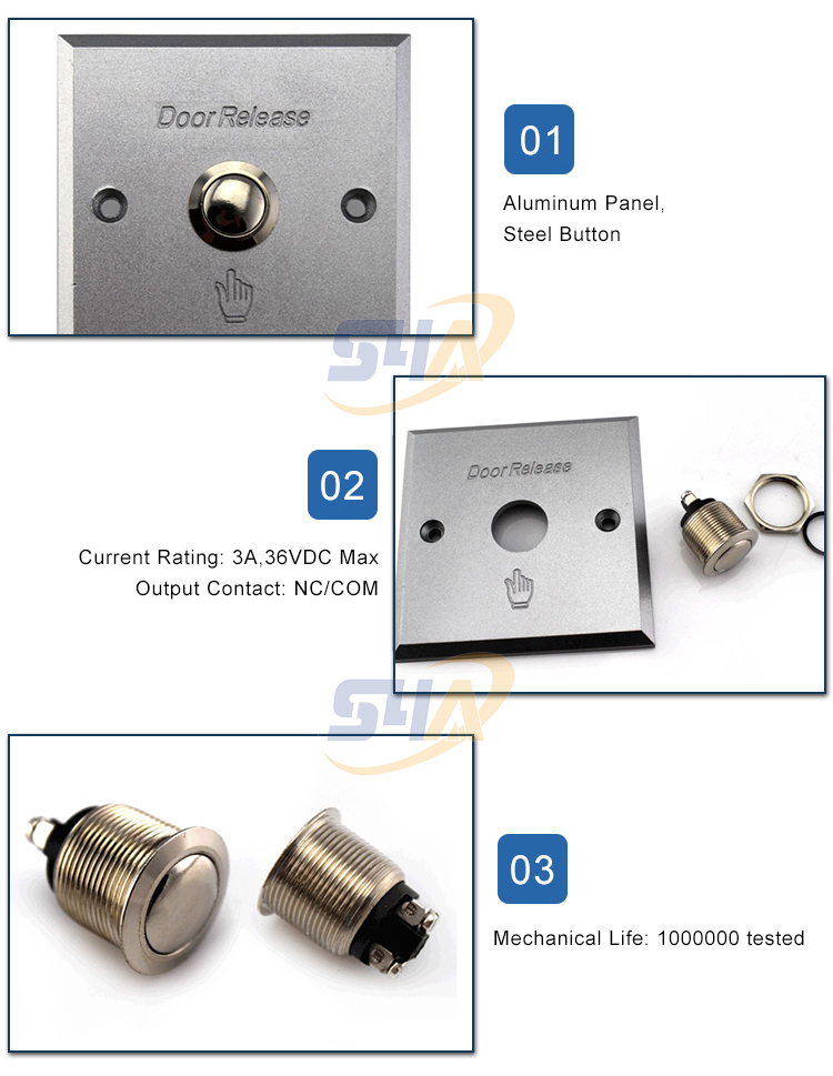Aluminium Exit Access Control Button-EB-15