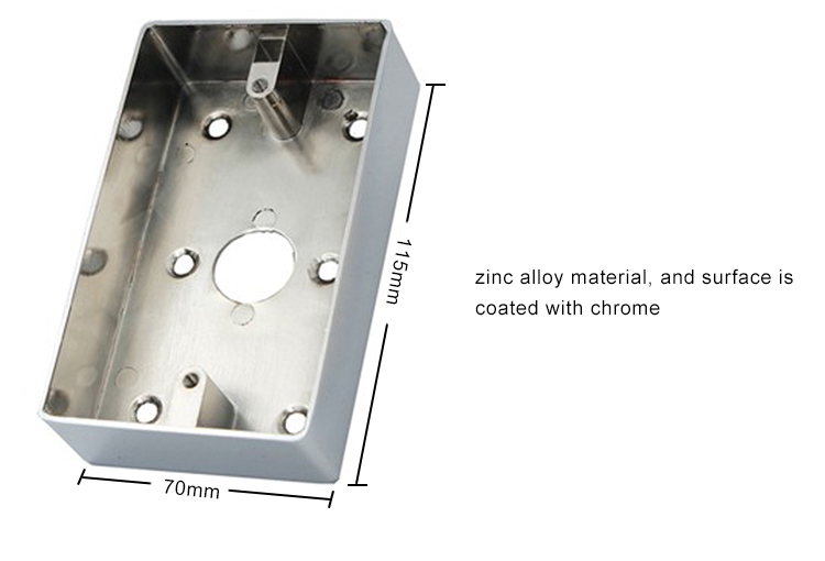 Switch bottom box zinc alloy metal box-M70