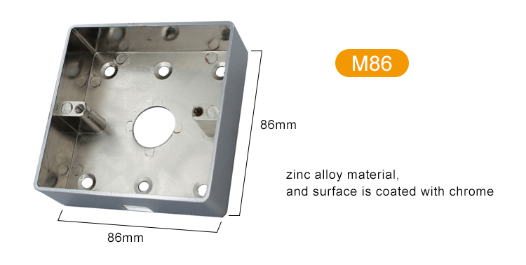 Zinc alloy metal access switch bottom box-M86