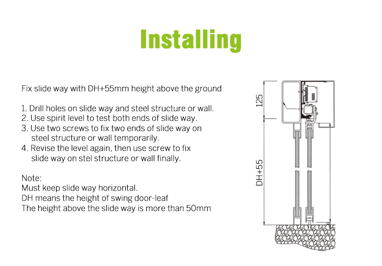 automatic doors with building
