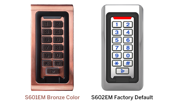  210 قطعة  S601EM التحكم في الوصول إلى لوحة المفاتيح مع اللون البرونزي في أنظمة التحكم في الوصول